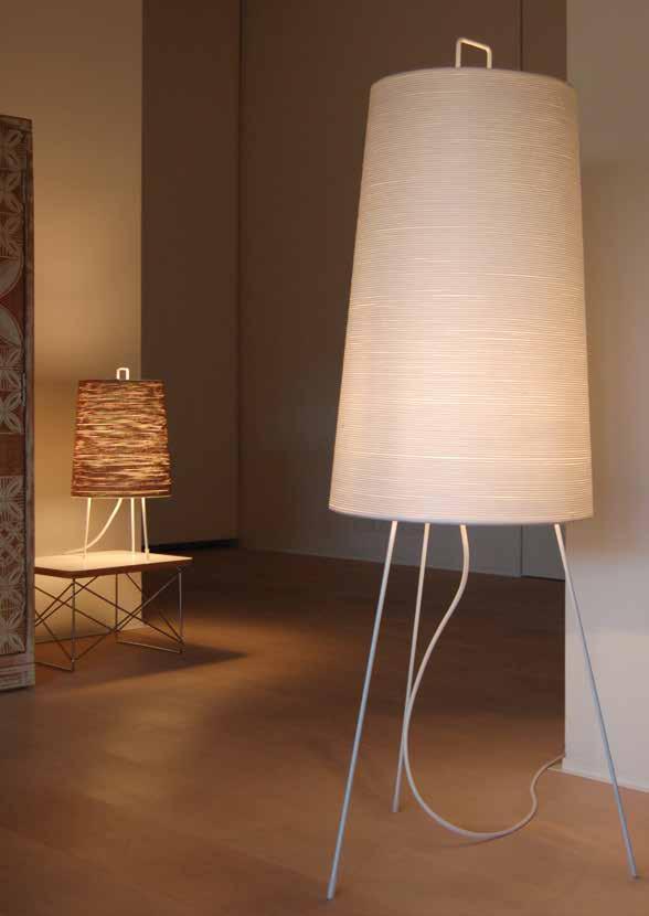 Tali Yonoh 2009 Set of floor and table lamp made of a metallic structure with three legs and a shade