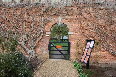 There are no steps or slopes in the Walled Garden. There is written interpretation in the Walled Garden on information boards at various locations.