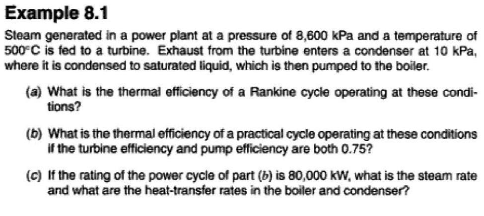 The boiler serves to transfer heat from a burning fuel (or from a nuclear reactor) to the cycle, and the condenser transfers heat from the