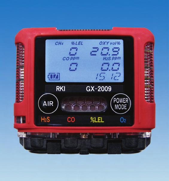 P027 0812/4000 PERSONAL FOUR GAS MONITOR GX-2009 Model C US C World s Smallest and Lightest 4 Gas Monitor Actual Size Simultaneous detection of 4 gases LEL, O2, H2S & CO Smallest / Lightest 4 gas