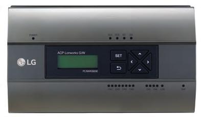 LG Solution 184 185 ACP BACNET GATEWAY ACP LONWORKS GATEWAY PQNFB17C0 PLNWKB000 Features * Please refer PDRYCB500 for Modbus RTU Features ACCESSORIES Process ability - EHP Type : 256 units (Indoor /