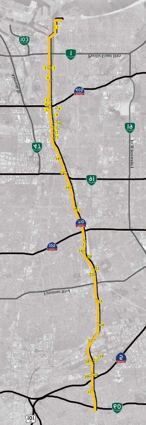 LEGEND Key View Location Project Alignment N Major Freeways/Highways Major Roads SOURCE: Tatsumi & Partners, Inc.
