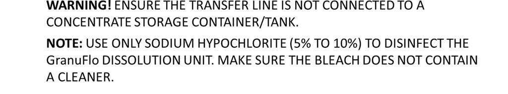 Sodium Hypochlorite (bleach) Disinfection