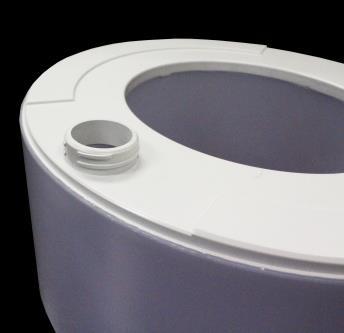 Insert filter covers into the sides of the base (see LIST OF MAIN PARTS: Fig. 1) 5. Remove and turn the wick filter over every time the water tank is refilled to extend the life of the wick.