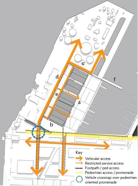 by opening Bases C-G's seaward yards, at least along the alignment of Brigham Street to public pedestrian and cycle use during any periods within the 10 year duration of the consent when the America