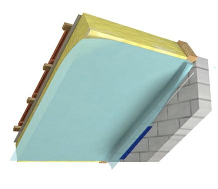 Ensure vapour barrier continuity by applying Visqueen Double Sided tape 50 mm from the edge of wall, overlap the Visqueen Vapour Check membrane and press firmly down