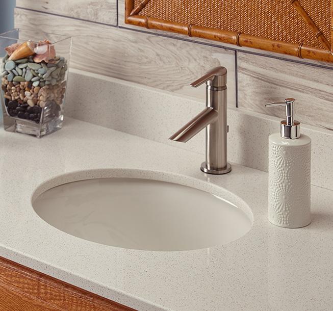 STANDARD OPTIONS SUGGESTED RETAIL PRICING Backsplash and oval bowl included in list price. Faucet holes are included in the price and are available in either a single hole, 3-hole 4 or 8 spread.