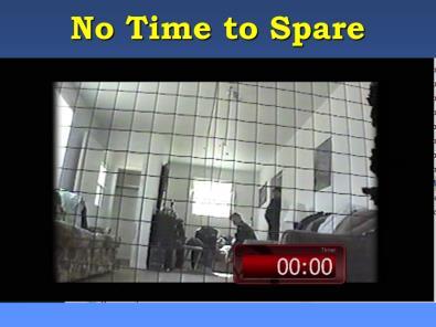 Slide 26 [Note to educator: show three minute clip of No Time to Spare to reinforce the speed at which fire spreads and the importance of working smoke alarms and home fire escape plans] [Click on