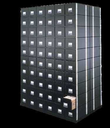 Compare Boxes to Drawers 12x More Storage Space Stacking boxes not only makes accessing records more difficult and time consuming, it s also more expensive and takes up significantly more space.