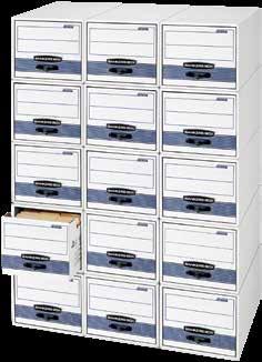 STOR/DRAWER STEEL PLUS EXTRA SPACE-SAVING Stacks 5 high The higher the drawer system stacks, the more space, time and money you save Heavy wire frame