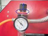 Revolve the cap anticlockwise, the air pressure goes down;