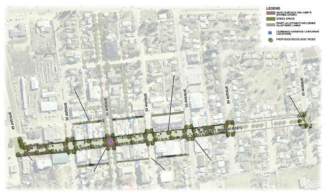 Main Street Streetscape Key Plan Midblock Crossing (page 10) Bike Path & Laneway Crossing (page 7) South Gateway