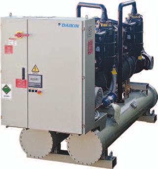 EWLD-I-SS Condenserless screw chiller EWLD-I-SS DX shell and tube evaporator one pass refrigerant side for easy oil circulation and return Stepless single-screw compressor Standard electronic