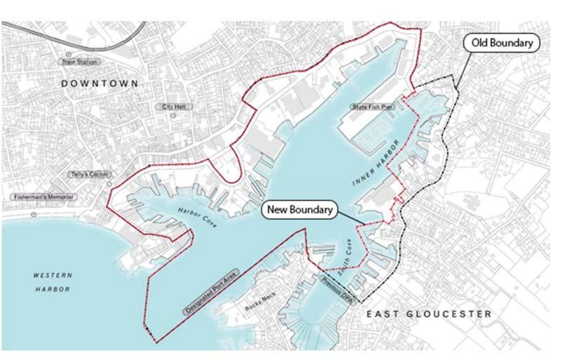 Case Study: Gloucester The 2014 Plan proposed: Revising the DPA Identifying emerging water-dependent industries Protecting commercial fishing vessel berthing Developing amplifications to