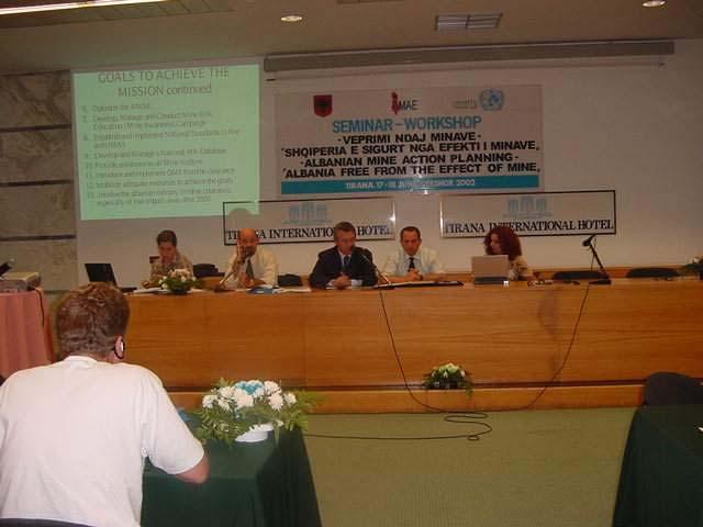 The national MA workshop formulating vision and mission of NMAP The Goals of the Albanian Mine Action Programme are: Create a legal framework and policy for mine action by 31 December 2004.