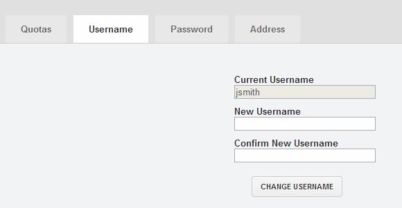 Subscriber Portal User Guide Changing Your Username When you click the User Manager tab, the My Account page displays your current username.