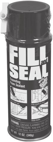 SEALANTS AND CAULKING ACCESSORIES REDDY TRIPLE EXPANDING FOAM SEALANT Permanently seals cracks and openings High-expansion formulation Upside down dispensing Reduces heating and cooling costs