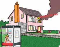 Close the door and put bedding or towels along the bottom to seal the gap under the door. Open a window for fresh air. Phone the Fire Service or shout for help.