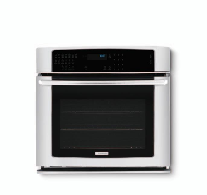 Wall Ovens Single Wall Ovens EI27EW35J S, EI27EW35K W, EI27EW35K B Luxury-Glide Oven Rack With a ball bearing system, oven rack is so smooth it extends effortlessly.