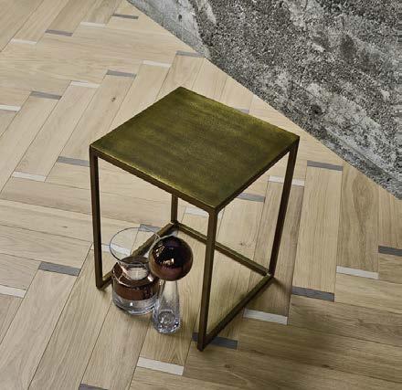 Edition by Hadi Teherani 05 / 06 the four different plank formats and the three coordinated colours of the oak engineered wood flooring, but set another creative accent by means of the links on the