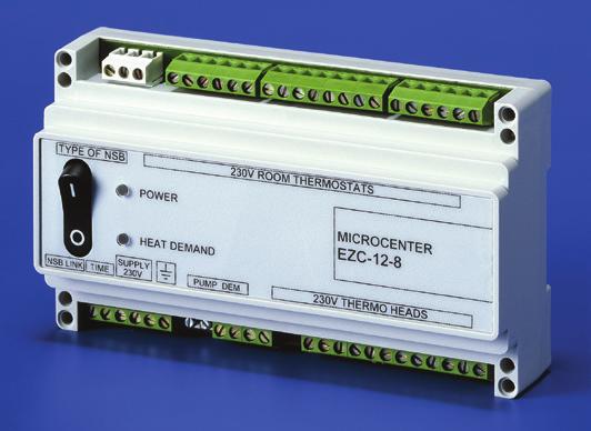 OJ MICROCENTER PROGRAMME MICROCENTER TYPE EZC EZC microcenter is suitable for connecting multiple room thermostats and thermal actuators (thermo heads) in an underfloor heating system