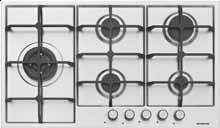 78 78 CS 5218 W 60 cm WHITE Glass built-in hob 4 gas burners Cast Iron pan supports Underknob auto-ignition Front control 1 x Rapid burner: 3000 W