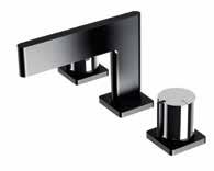 5ltr/min Available in Available as Bath Outlet Axon Wall Basin Set with Black Outlet and Black