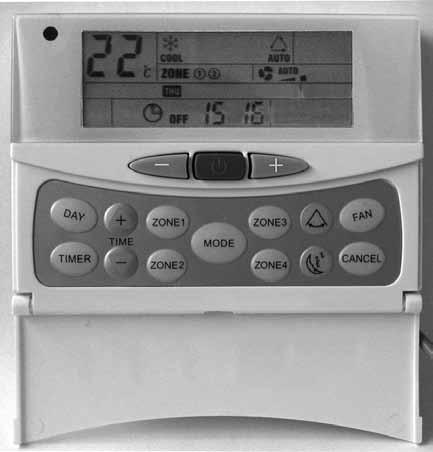SAT CONTROLLER (Optional) Features Summary Cool / Dry / Fan modes. Heat / Auto modes Auto / High / Medium / Low fan speed selection. Temperature setting range from 16 C 30 C.