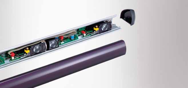 GEZE Automatic GEZE Sensor strip Air 16 Active infrared sensor for safeguarding of automatic swing doors and revolving doors in accordance with DIN 18650 Product features Mechanical adjustment of