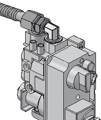 The appliance must be isolated from the gas supply piping system by closing its individual manual shut-off valve during any pressure testing of the gas supply piping system at test pressures equal to