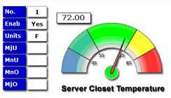 32 0.4 How to Setup Analog Alarms This section explains how to setup a user-definable analog alarm. The following example shows how to setup analog # as a temperature alarm in a Server Closet.