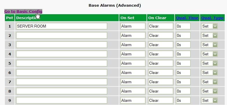 44.5.2 Advanced Configuration The advanced alarm configuration screen provides access to change an alarm's set and clear messages and qualification timers for the alarm.