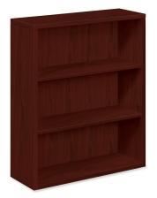 Bookcase is made with 40 percent recycled material. 3-Shelf Bookcase,w/ Fixed Shelves,36"x13-1/8"x43-3/8",MY Each $173.