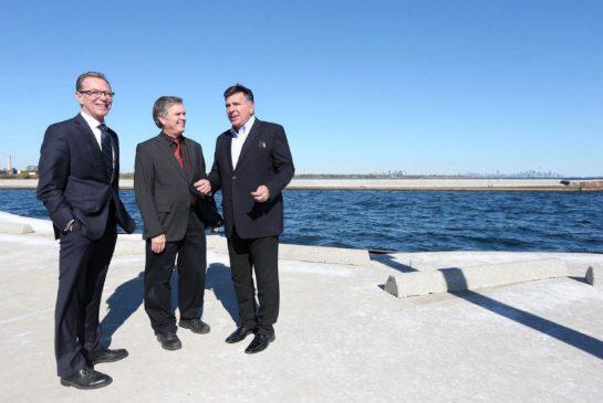 Vince Talotta Councillor Jim Tovey, Professor John Danahy and MPP Charles Sousa have all worked for years on seeing the Lakeview Waterfront Connection come to fruition.