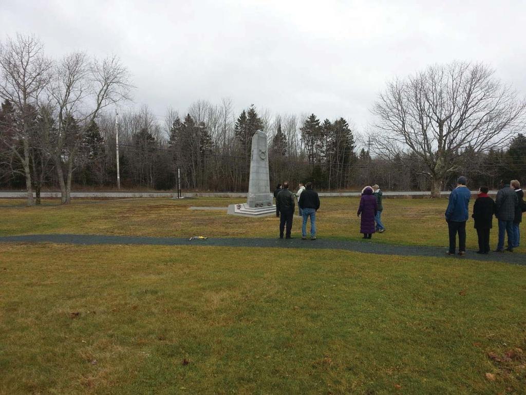 Greater Hammonds Plains Lucasville Veterans Monument What will it look like? The below image is a representation of the desired location for the Veterans Monument within Uplands Park.
