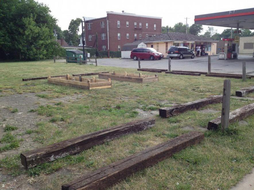 trash Began building raised garden beds Self-funded