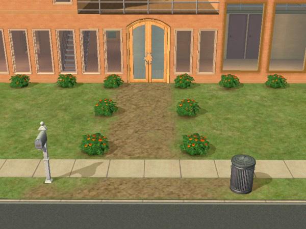 Here is the dirt covering: (You can see that I used the tool to also show the wear and tear of where the Sims