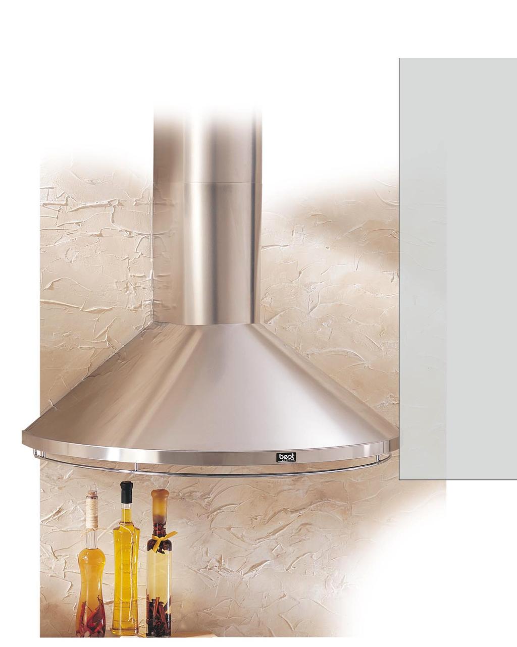 CHIMNEY HOODS Seamless in design and organic in form, this range hood rises gracefully with an understated elegance.