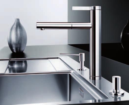 Sink: BLANCOZEROX 500-U, stainless steel satin polish Mixer tap: