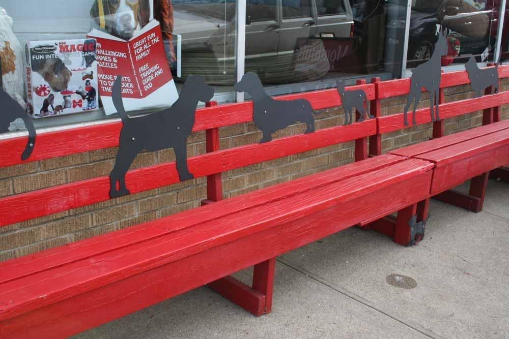Handmade bench installed