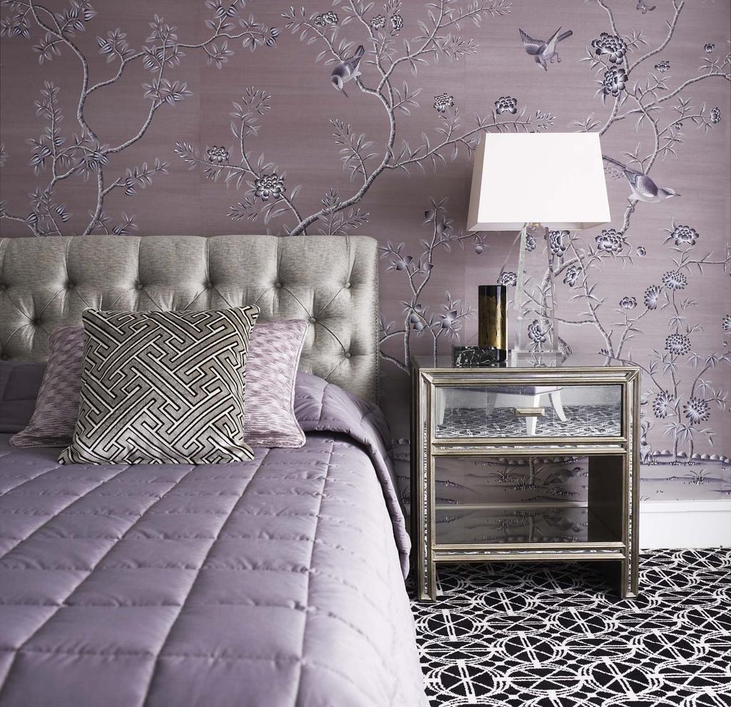 Pretty lilac In the main bedroom lilac brings a sense