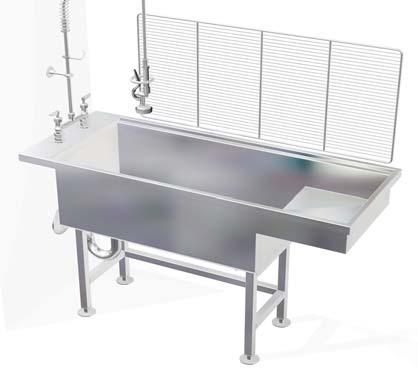 Wet Tables, Sinks and Accessories Bi-Level Stainless Steel Wet Table This wet table is constructed of heavy-duty 16 gauge 304 stainless steel.