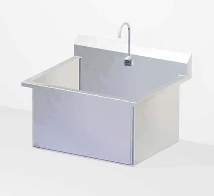 Surgeon Scrub Sinks/Accessories Veterinary Stainless Steel Single Wide Surgeon Scrub Sink Constructed of heavy-duty 16 gauge 304 stainless steel. NSF approved.