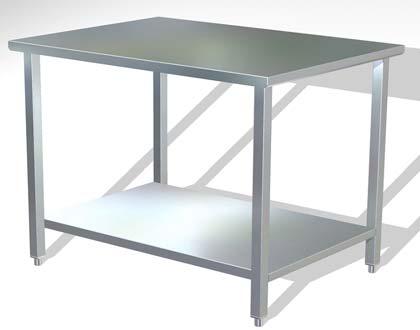 Tables, Stands and Gurneys Veterinary Grooming/Work Table This NSF approved work table is constructed of heavy-duty 16 gauge 304 stainless steel and includes a welded full turndown undershelf.