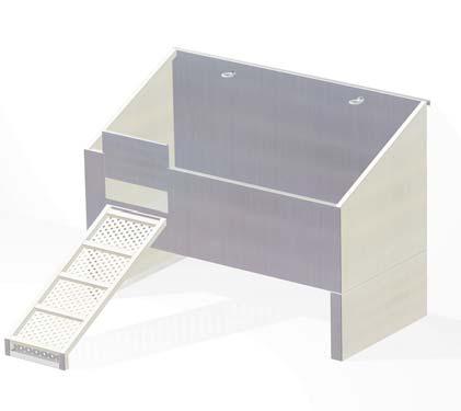 Specify plumbing side when ordering. May be used with the optional Elevated Grate Insert (Shown on page 8.