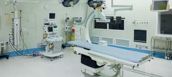 OPERATING ROOMS Having cleaning supplies and equipment ready-to-go at the doorway eliminates extra steps