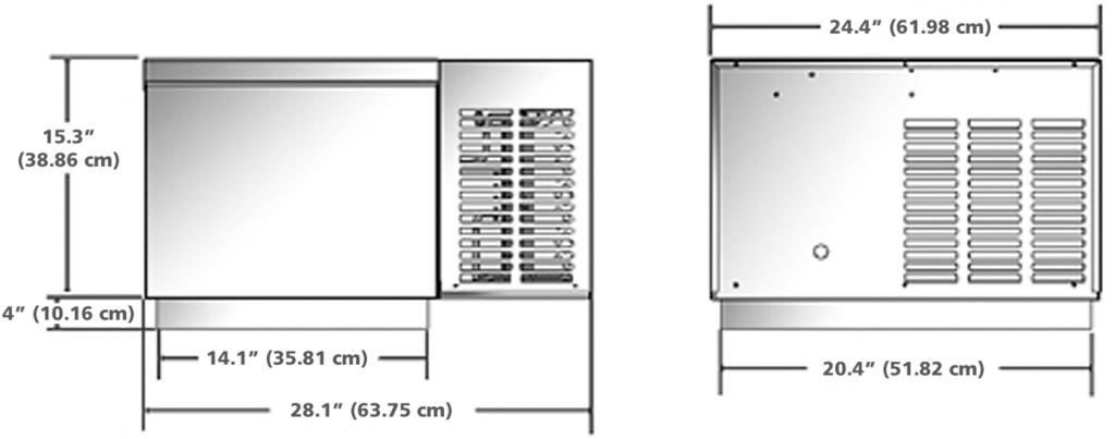 PRO 3 Top Mount Dimensions Figure A Small Cabinet Design (indoor only) (71.40 cm) 14.5"x20.