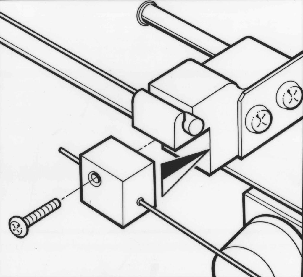 Fig. 6 g) Unscrew the burner assembly fixing screws at either side of the firebox, and the two fixing screws at the base of the
