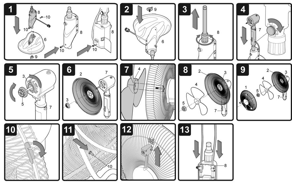 General Assembly Instructions A Phillips head screwdriver is needed for assembly. 1. Ensure that the power cord is disconnected from the power outlet. 2.
