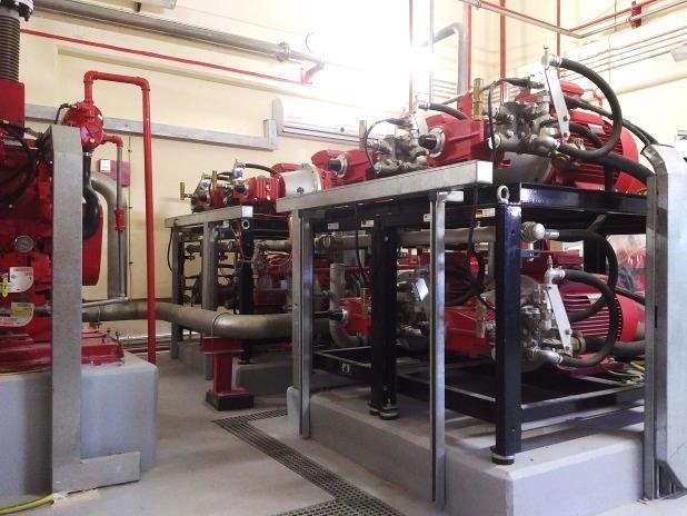 Transformer Sub-Stations in Dubai Protection Concept - Small bore stainless steel pipework installed at the perimeters of the transformer walls to minimize